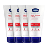 Vaseline Hand Sanitizer Lotion 2-in-1 Hydrating Skincare 4 Ct Moisturize and Kills Germs with Vitamin E 5.1 oz