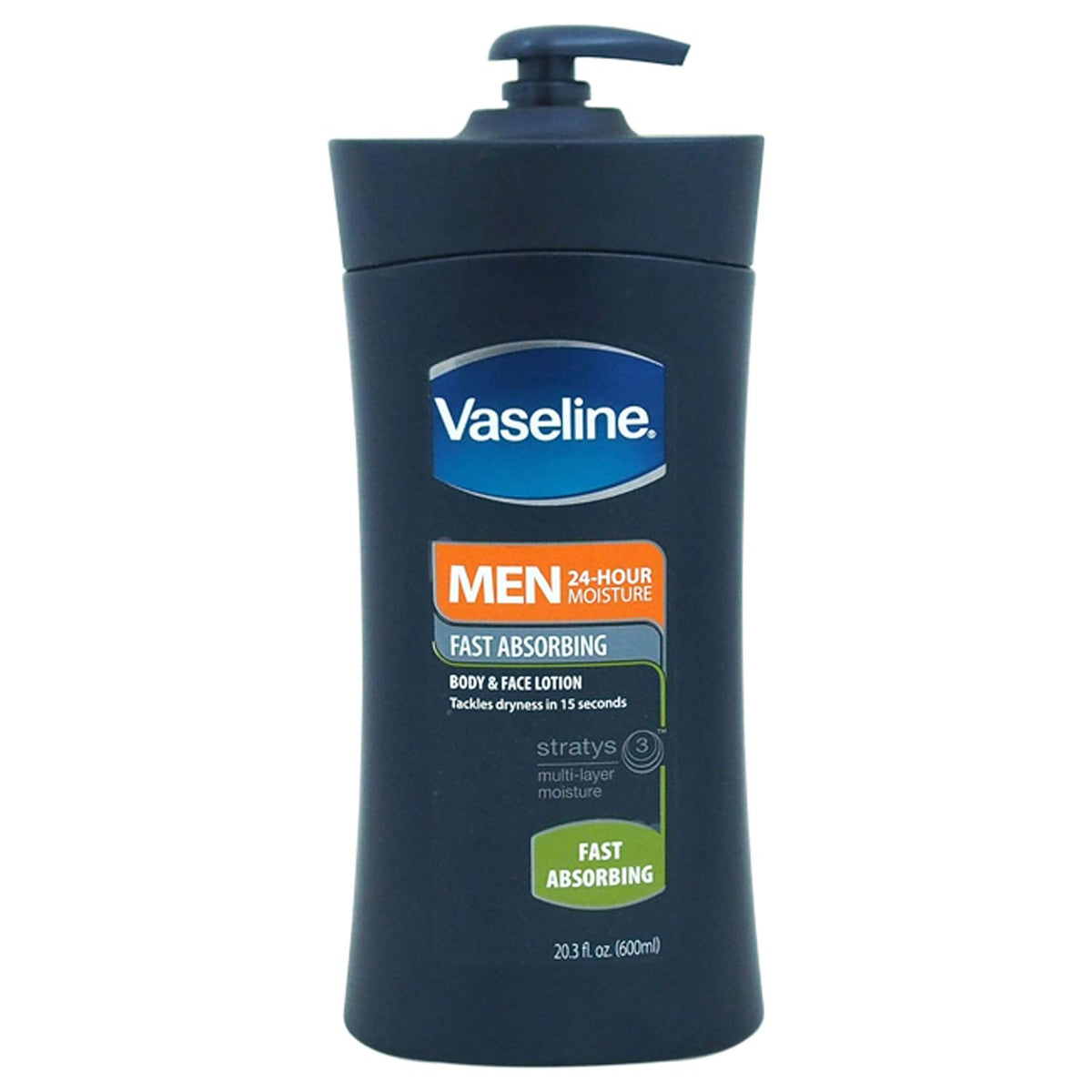 Vaseline Men Healing Moisture Body Lotion, Fast Absorbing, 20.3 oz