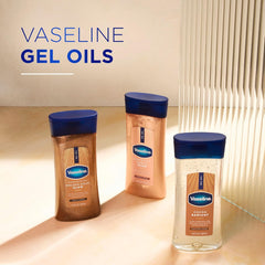 Vaseline Intensive Care Cocoa Radiant Pack of 3 for Glowing Skin Body Gel Oil Made with Pure Cocoa Butter + Replenishing Oils 6.8 oz