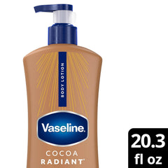Vaseline Cocoa Radiant Body Lotion Cocoa Radiant for Dry Skin Lotion Made with Ultra-Hydrating Lipids and Pure Cocoa Butter for a Long-Lasting, Radiant Glow 20.3 Fl oz
