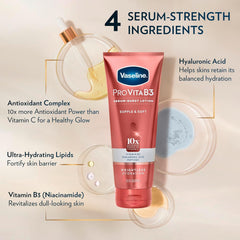 Vaseline Pro VitaB3 Skin Care Serum Burst for Healthy, Glowing Skin Luminous Glow & Supple & Soft 10x Antioxidant Power of Vitamin C with Vitamin B3, Hyaluronic Acid 7.5 fl oz 2Pk