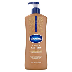 Vaseline Cocoa Radiant Body Lotion Cocoa Radiant for Dry Skin Lotion Made with Ultra-Hydrating Lipids and Pure Cocoa Butter for a Long-Lasting, Radiant Glow 20.3 Fl oz