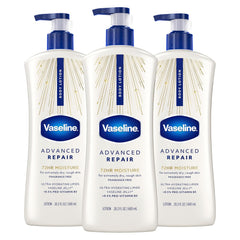 Vaseline Intensive Care Unscented Advanced Repair Body Lotion - Ultra-Hydrating with Lipids for Extremely Dry Skin, 20.3 oz, Pack of 3